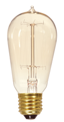 Satco S2423 Incandescent Vintage Lamp 60 Watts ST19 Shape 120V