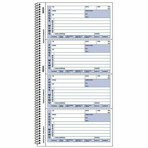 REDIFORM Rediform RED50076 Phone Message Book Carbonless Duplicate