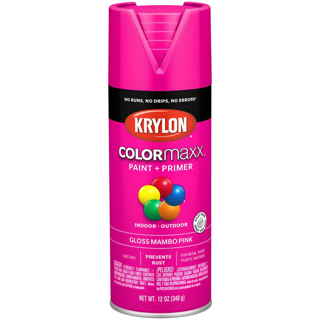 KRYLON Krylon K05528007 Acrylic Enamel Spray Paint Gloss Mambo Pink
