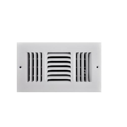 RECTORSEAL Rectorseal 103O08X04 3-way Steel Register 8x4 in White