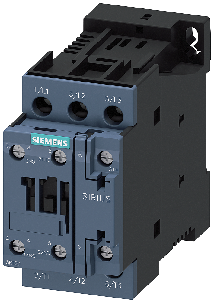 Siemens 3RT20261BB40 24 VDC 25 Amp 3-Pole Contactor