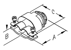 Steel Electric Products C270 3/8 Inch Die-Cast Zinc 2-Screw Squeeze Duplex Flexible Conduit Connector