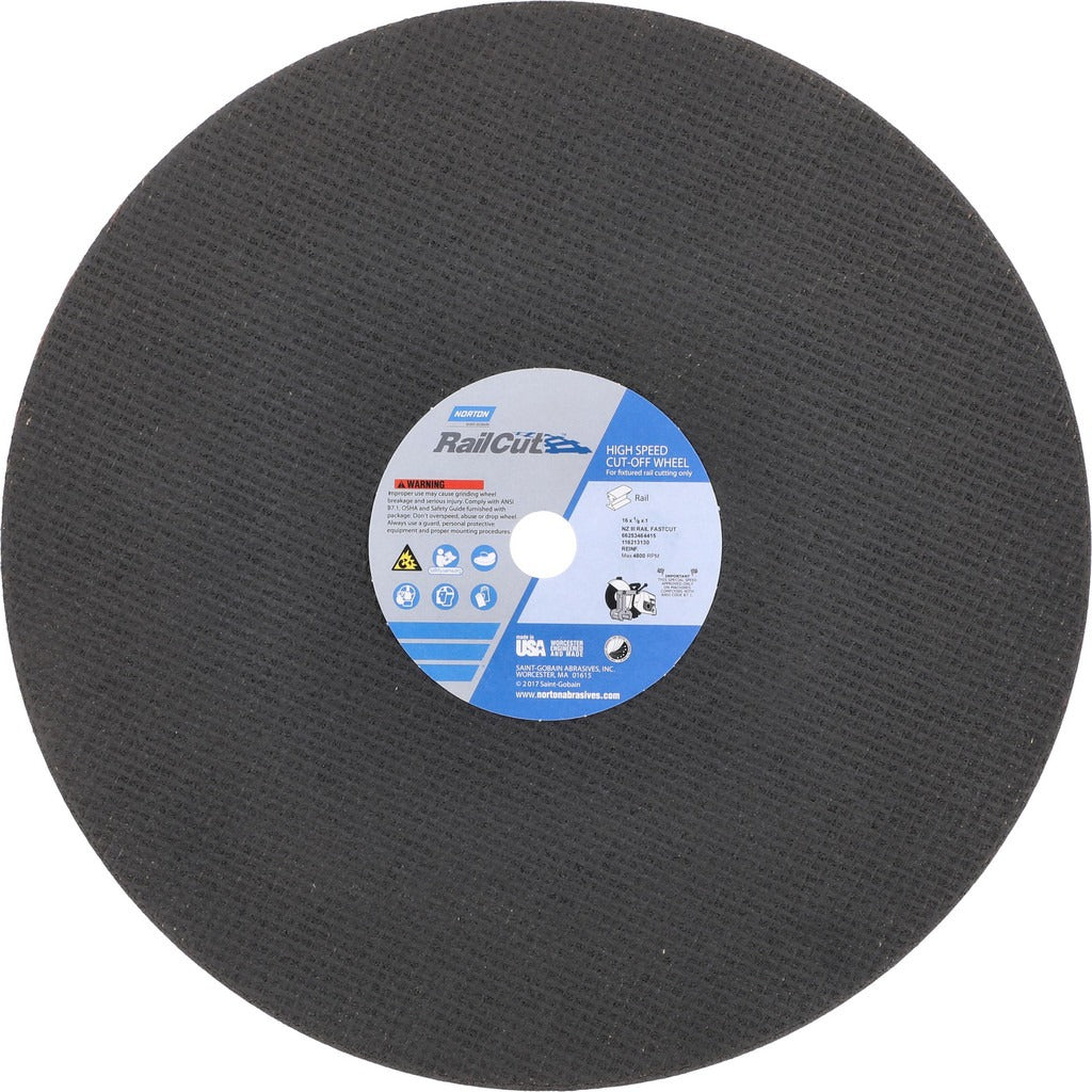 NORTON Norton 66253464415 Cut-off Wheel 16 in Zirconia 24 Grit