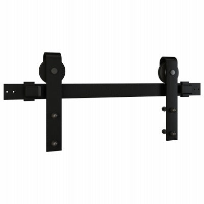 NATIONAL HARDWARE N700-005 Interior Barn Door Sliding Hardware Kit 72 in Matte Black