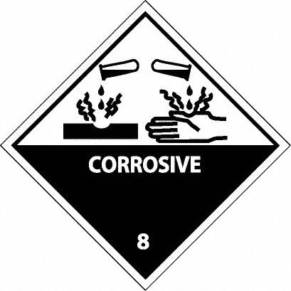 ACCUFORMNMC Accuformnmc DL12AP Corrosive Dot Shipping Label 4x4 25pk