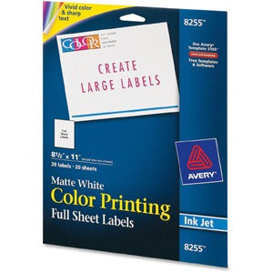 AVERY Avery AVE8255 Label 8.5 x 11 20 Ct (2000 Pack)
