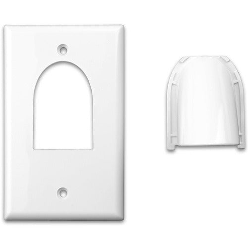 VANCO Vanco 120612 Single Black Wall Plate Two Piece