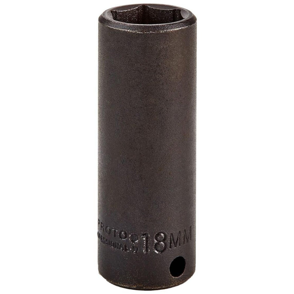 PROTO Proto J7018M Impact Socket 3/8 in Drive 18mm 6-point