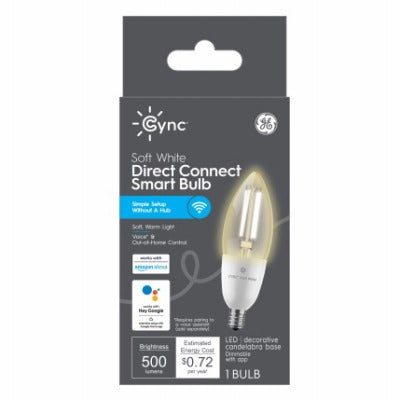 GE G E Lighting 93130188 Led Candelabra Bulb 6W 2700K 4-pack