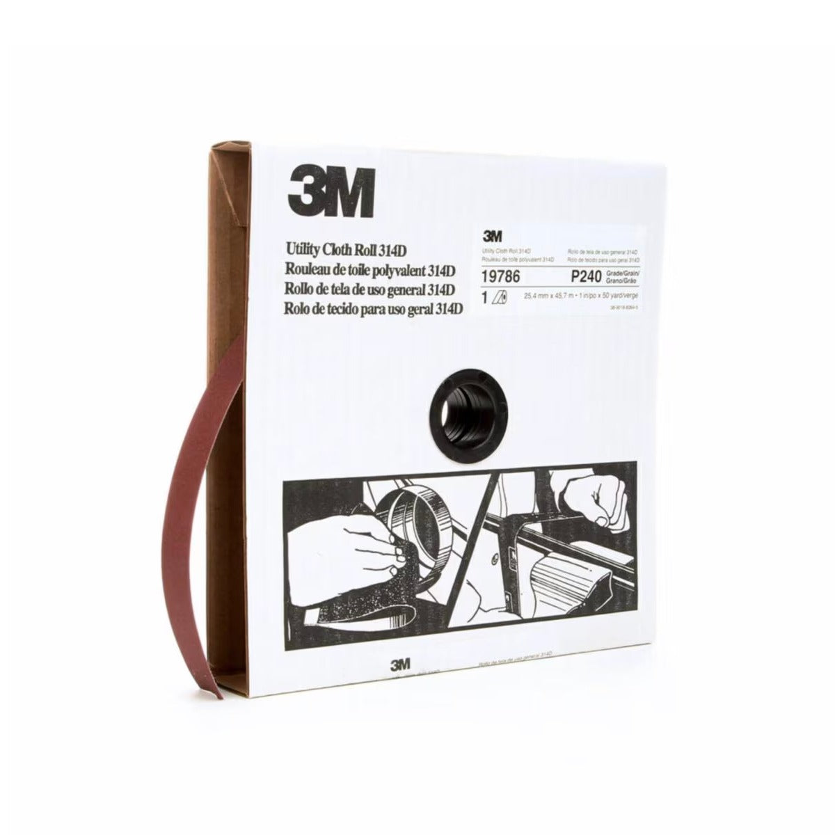 3M 3M 7000118533 Utility Cloth Roll 314D 1-1/2 in x 50 yd (5 per case)