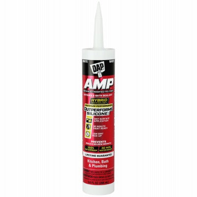DAP Dap Inc 790 Kitchen Bath Adhesive Caulk 9 Oz White