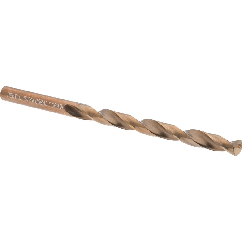 HERTEL Hertel 41985 Cobalt Jobber Drill Bit 15/64 in 135 Deg