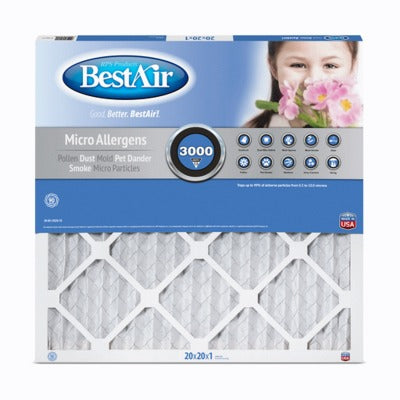 BESTAIR Ppa Industries B1-2020-13-6 Merv 13 Pleated Filter 20x20x1