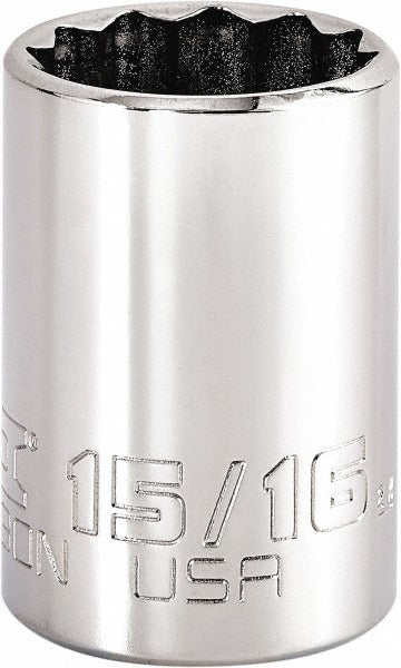 PROTO Proto J5230N 15/16 Inch 12-point 3/8 Drive Hand Socket