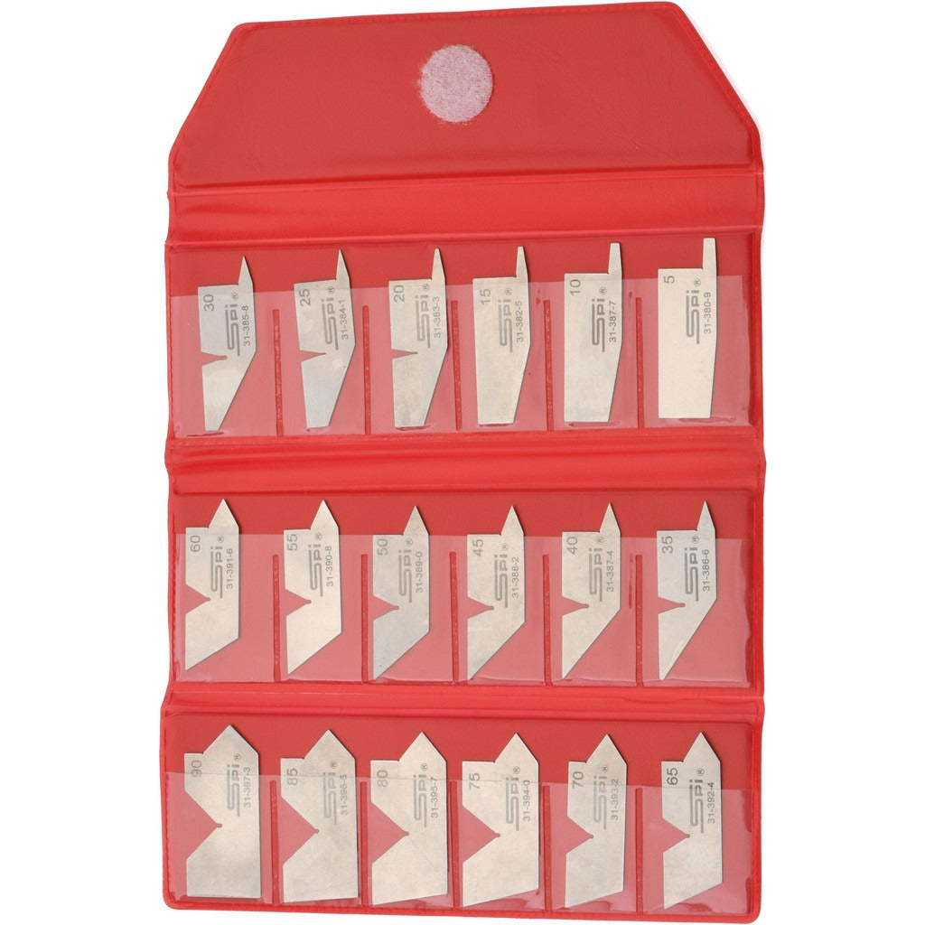 SPIROTHERM Spi 31-375-9 Stainless Steel Angle Gage Set 18 Piece