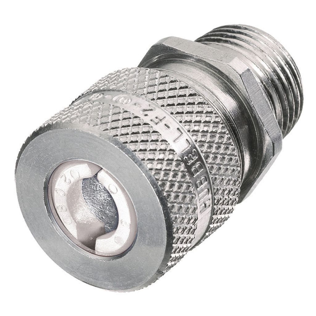 Hubbell Wiring Device-Kellems SHC1011 3/8 Inch Male Threaded 0.31 to 0.38 Inch Machined Aluminum Straight Cord Connector