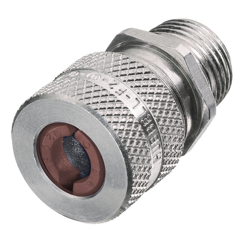 Hubbell SHC1036 3/4 Inch Male Threaded 0.5 to 0.63 Inch Machined Aluminum Straight Cord Connector