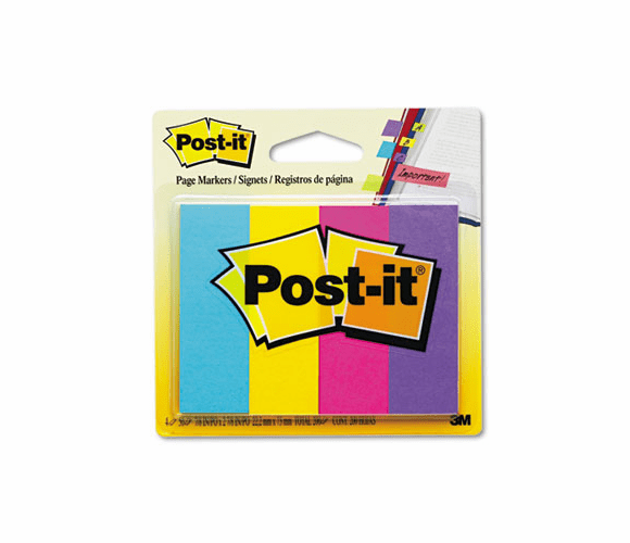 3M 3M MMM6714AU Post-it Page Markers 1 inches x 3 inches (200 Count)