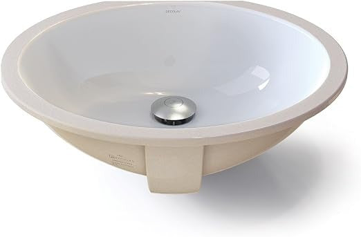 DECOLAV Decolav 1401CWH Classically Redefined Oval Undermount Bathroom Sink (19.25 x 16.25 x 7.13 in) 1401-CWH