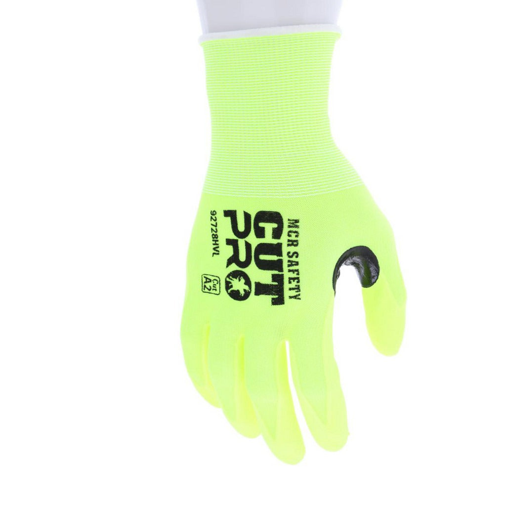 MCR SAFETY Mcr Safety 92728HVS Cut Resistant Gloves A2 Hppe Small