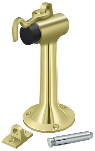 DELTANA Deltana DSF630U3 Floor Mount Door Bumper Hook Eye Bright Brass