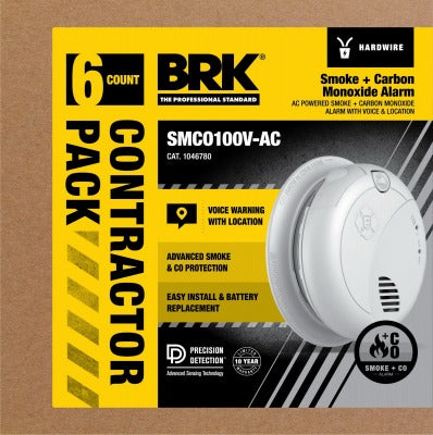 HONEYWELL Ademco Inc. 1046780 Smoke Co Alarm 6 Pack