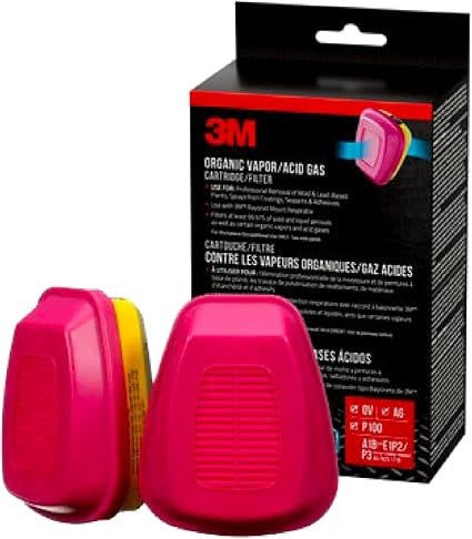 3M 3M 60923H1-DC Organic Vapor/Acid Gas Cartridge P100 (1 Pair) Replacement 62023