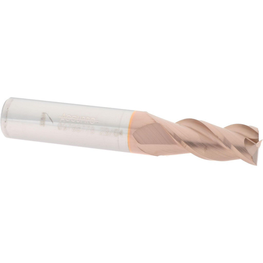 ACCUPRO Accupro 12182053 Square End Mill 29/64 Inch 3 Flute Carbide
