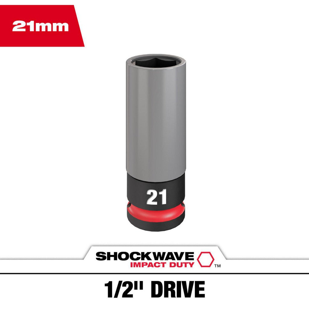 MILWAUKEE Milwaukee Tool 49-66-7806 Deep Wheel Socket 1/2 in 21mm