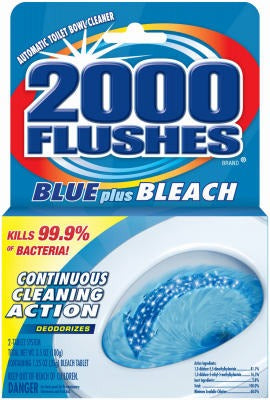 2000 FLUSHES 2000 Flushes 208017 Blue Bleach Antibacterial Toilet Cleaner