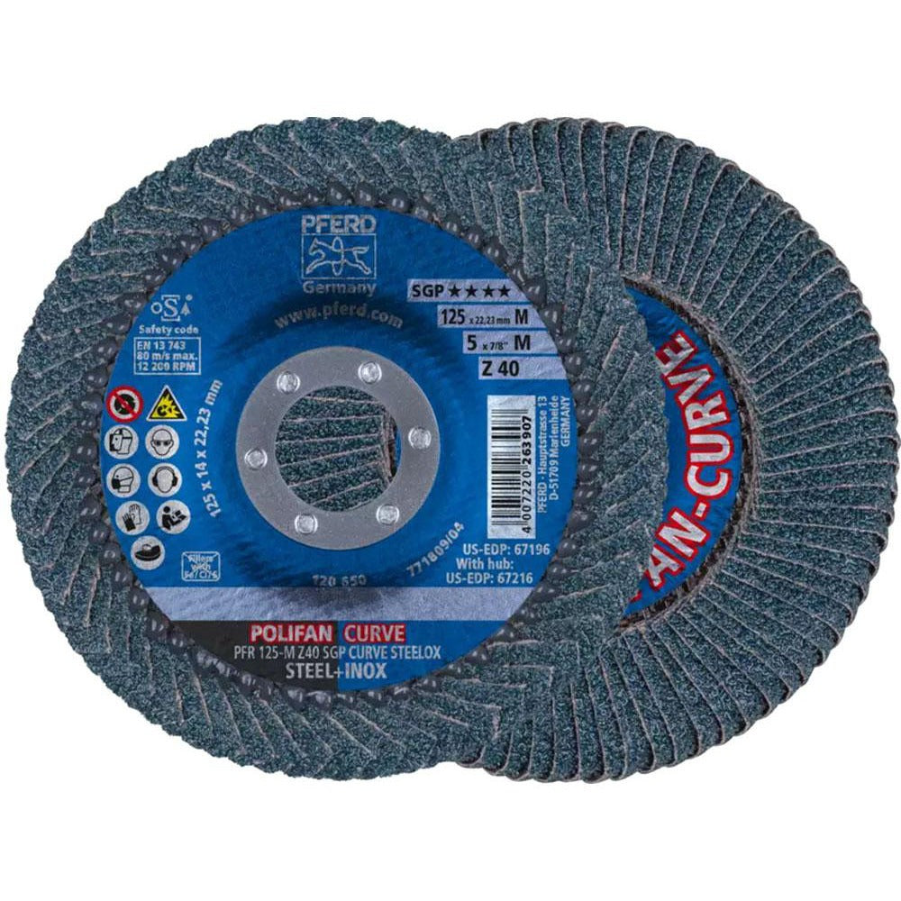 PFERD Pferd 67196 Flap Disc 40 Grit Zirconia Alumina Type 27