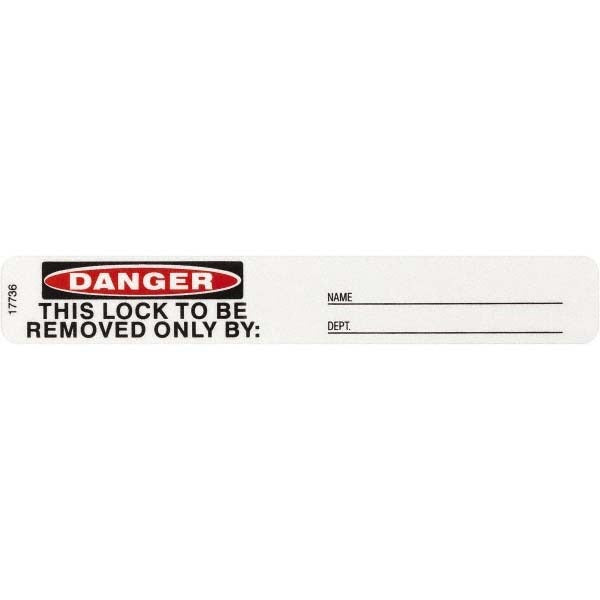 BRADY Brady Y604358 Danger Lockout Label 5in Rectangle 25-pack