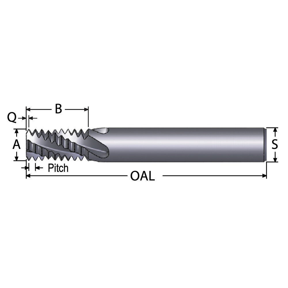 SCIENTIFIC CUTTING TOOLS Scientific Cutting Tools TM400-13HA Thread Mill 1/2-13 Unc