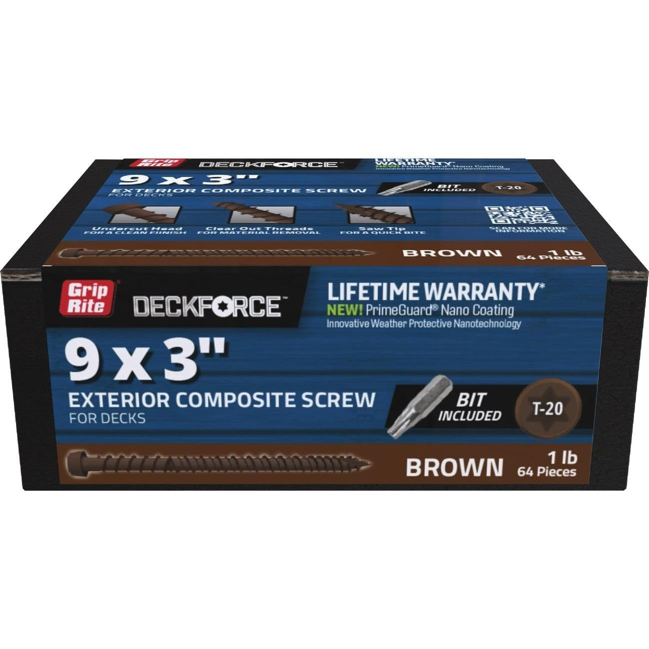 GRIP-RITE Grip-rite GRDFCS3ACA1 Composite Deck Screws