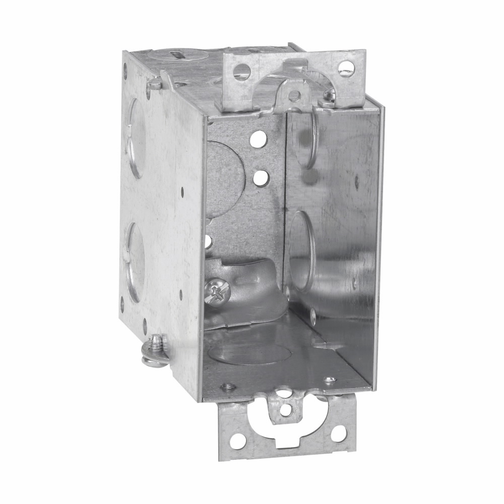 Crouse-Hinds TP238 3 x 2 x 3-1/2 Inch Steel Gangable Switch Box