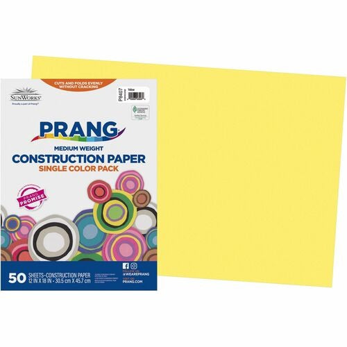 PACON Pacon PAC8407 Construction Paper Yellow 12x18 in 50 Pack