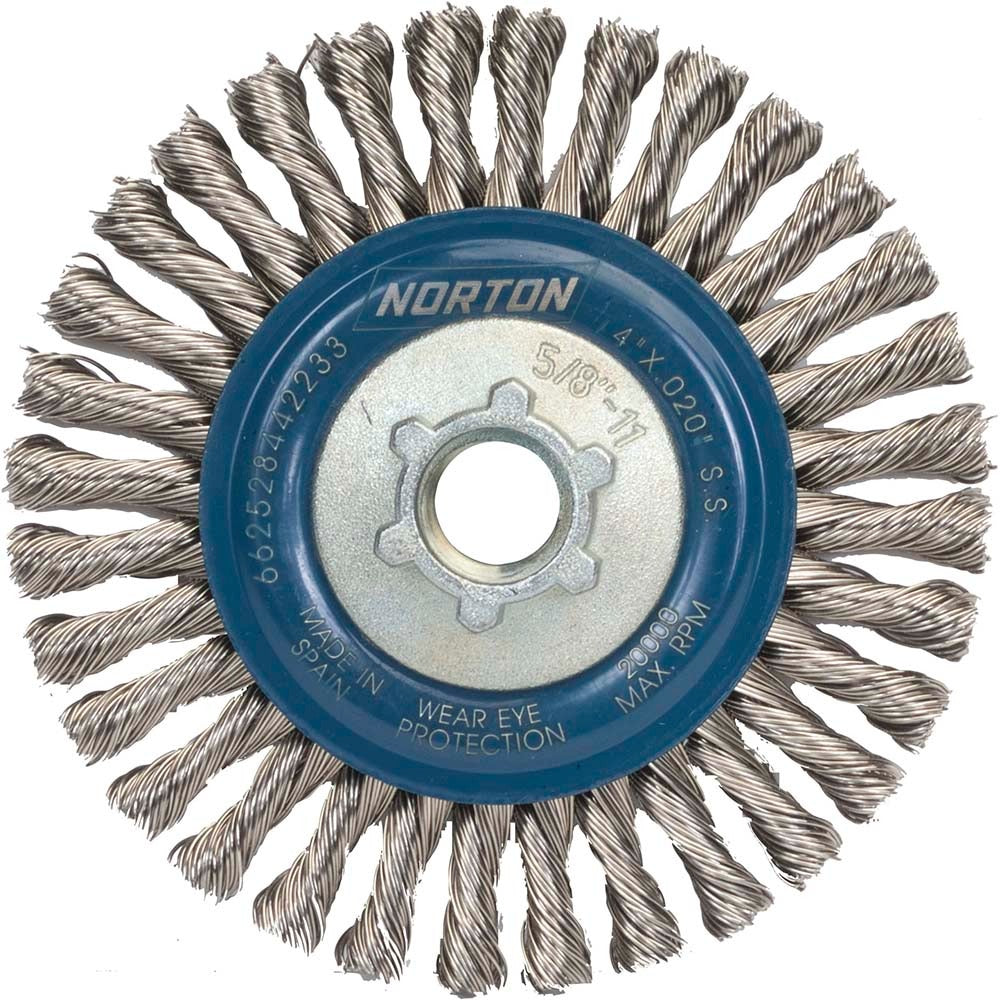 NORTON Norton 66252842233 Stringer Bead Wheel Brush 4 in Ss
