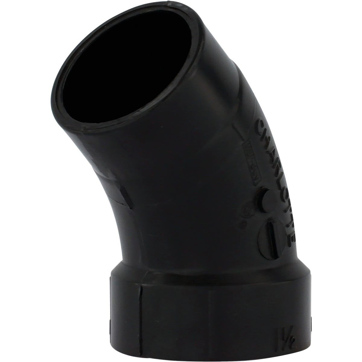 CHARLOTTE PIPE Charlotte Pipe ABS 00323 0600HA 1-1/2 in hub x spigot 45 degree street ABS elbow (1-1/2 in / 45 degree)