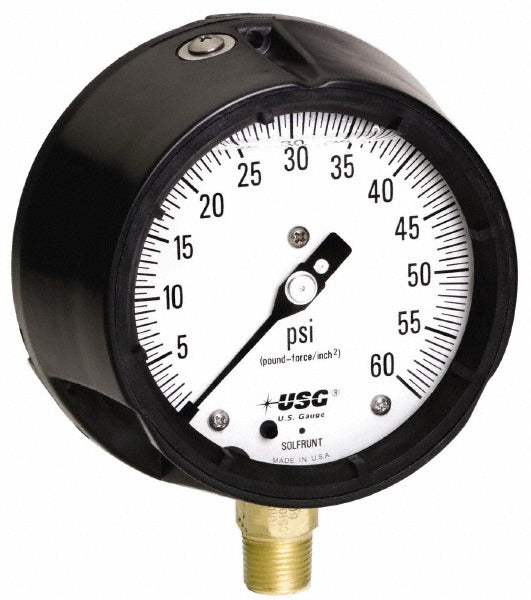 AMETEK Ametek 150006 Pressure Gauge 4.5 in Dial 0-15 Psi Lower Mount