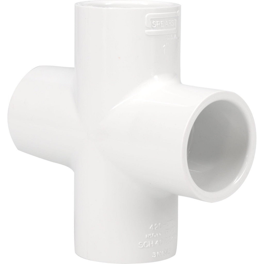 VALUE COLLECTION Value Collection 420-010 Pvc Pipe Cross 1 in Sch 40