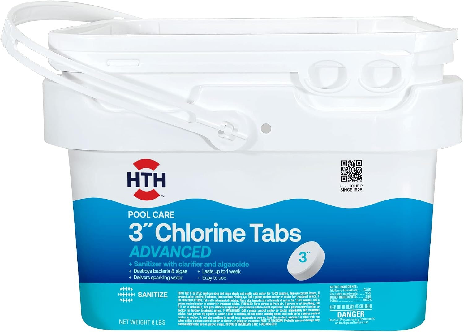 HTH Hth 42053 3-inch chlorine tabs advanced (8 lb)