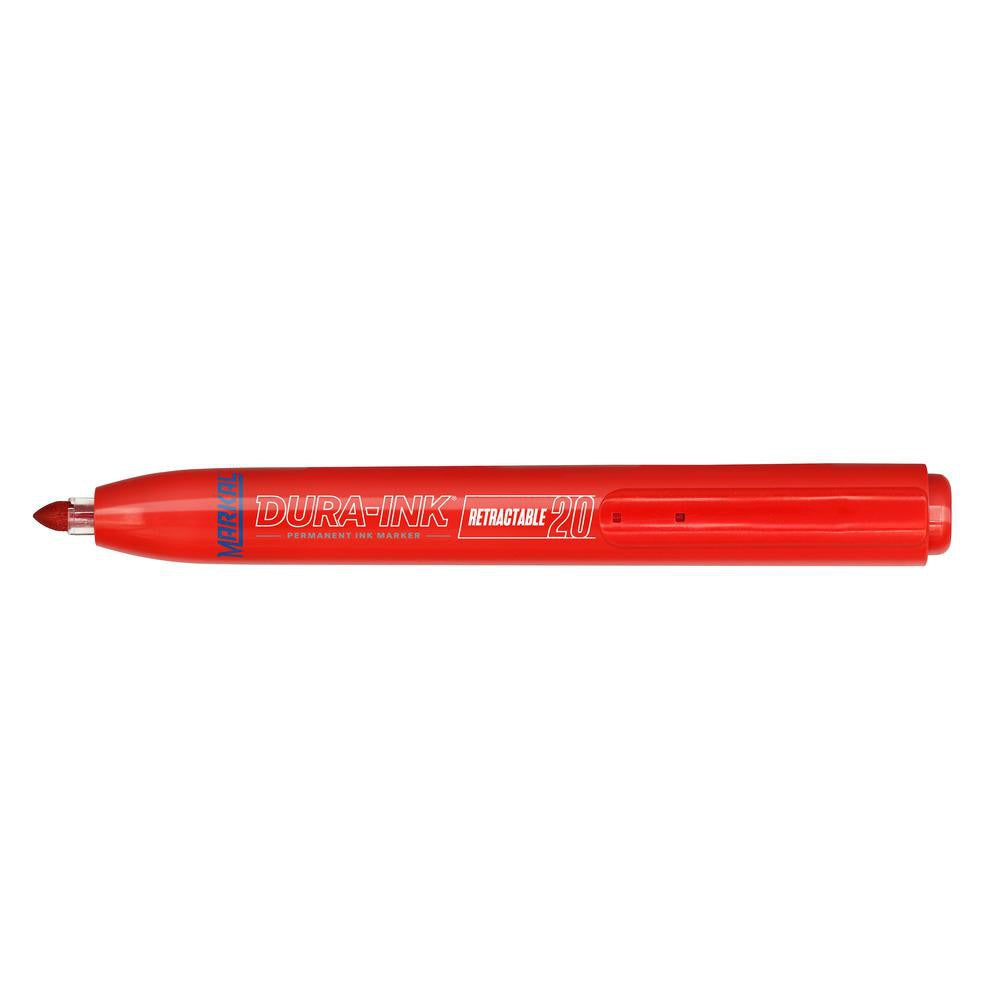 MILWAUKEE Markal 96576 Retractable Ink Marker Fine Bullet Tip Red