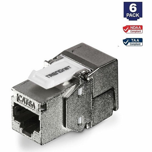 TRENDNET Trendnet TC-K06C6A Shielded Cat6a Keystone Jack 6-pack
