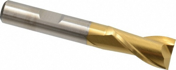 CLEVELAND CONTROLS Cleveland C33772 Square End Mill 0.5in 2 Flute Hss Tin