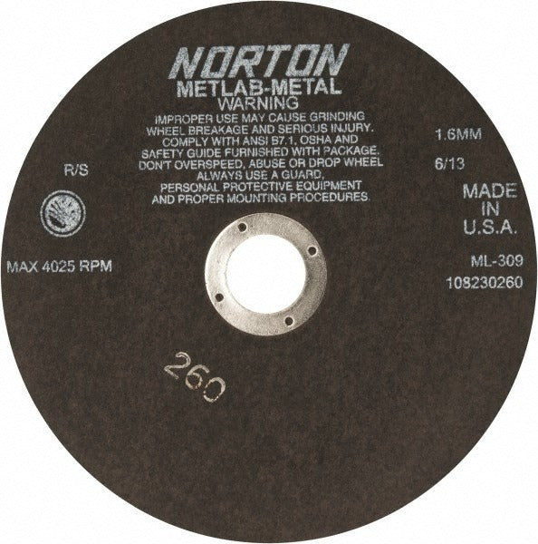 NORTON Norton 66253117877 Cutoff Wheel 9 in Aluminum Oxide Type 1