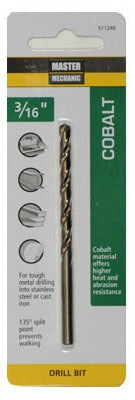 DISSTON CO Disston Company 571240 Cobalt Drill Bit 3/16 Inch Hss