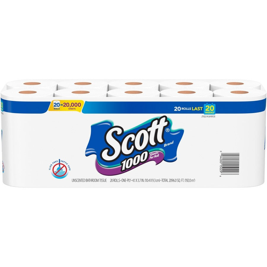 KIMBERLY-CLARK Kimberly-Clark KCC20032 Scott Toilet Paper 1 Ply (20 Pack) KCC10060