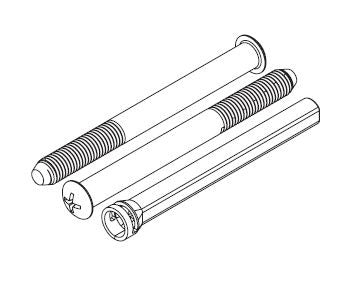 KWIKSET Kwikset 81691-006 Thick Door Screw Pack Bright Brass