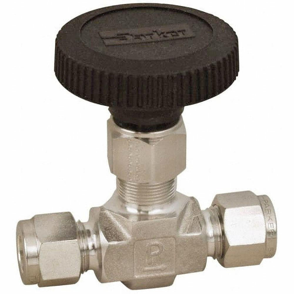 PARKER Parker 6A-V6LN-SS Needle Valve 3/8 in Compression Ss 5000 Psi