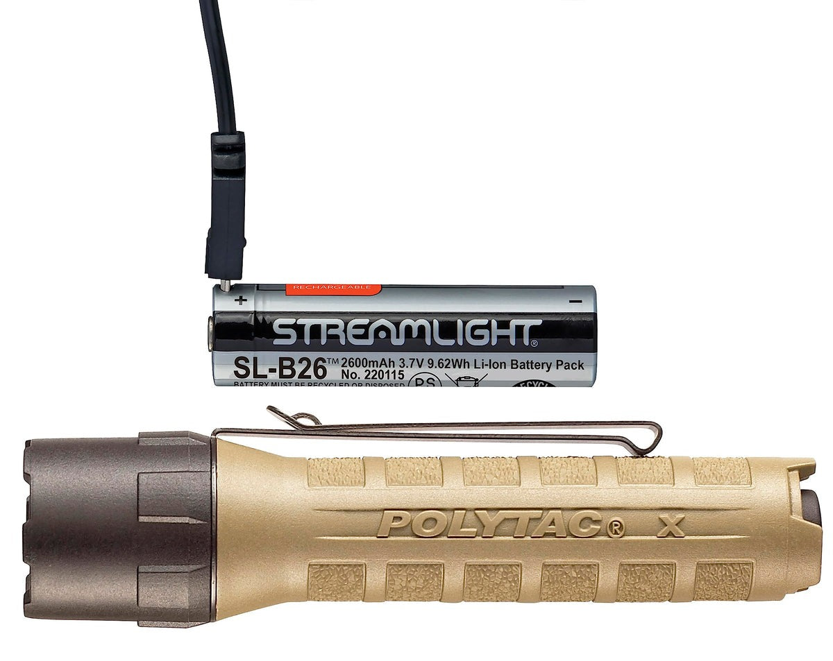 STREAMLIGHT Streamlight 88612 PolyTac X USB 600 Lumens (Includes SL-B26 Pack) SL-B26